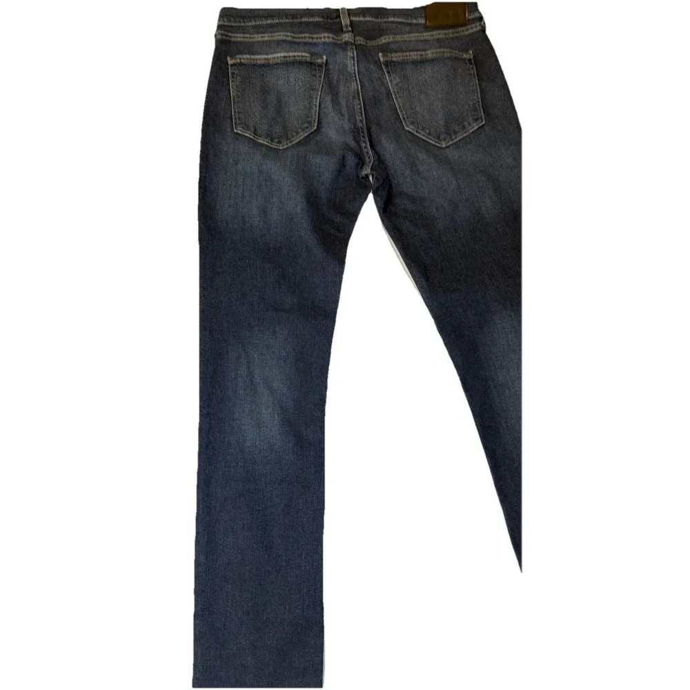 True Religion Rocco Relaxed Skinny Jeans Mens 36 Blue‎ Whiskered No Flap